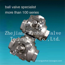 Stainless Steel 3-Way Ball Valve with Reduced Port